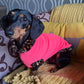 Leopard Print Trim Dachshund Fleece Jumper