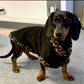 Leopard Print Trim Dachshund Fleece Jumper