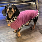 Leopard Print Trim Dachshund Fleece Jumper